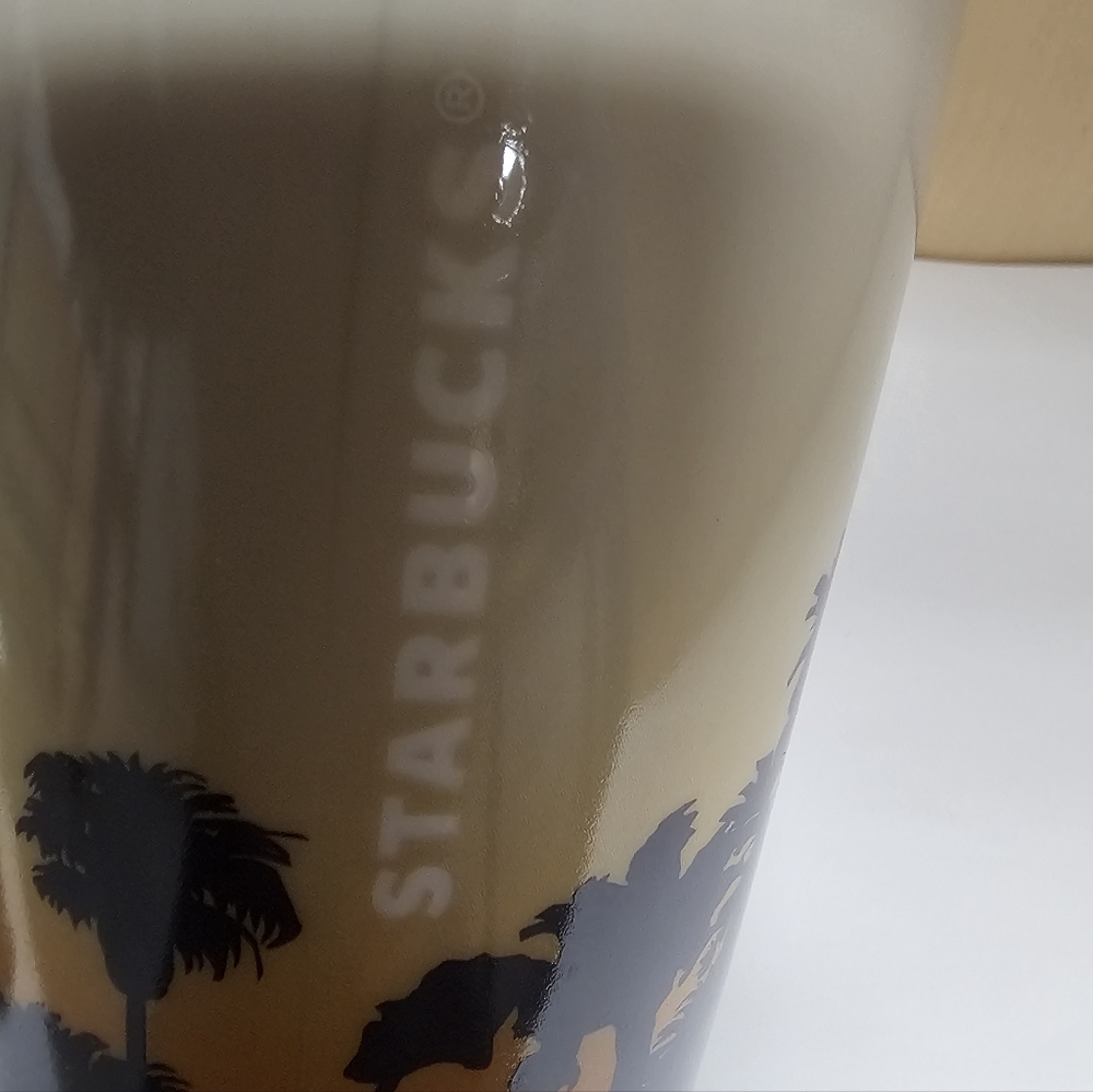 Starbucks 12 oz. LA California Ceramic Tumbler with Lid 2015 Souvenir Mug NWOT - Picture 7 of 10